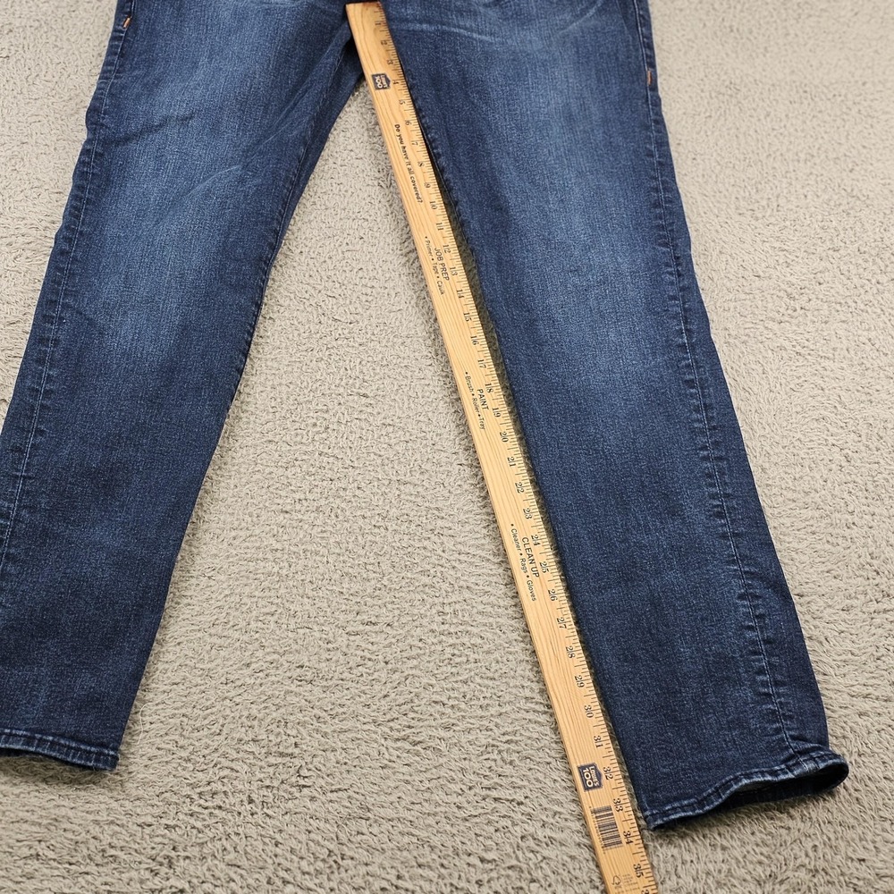 True Religion Rocco Jeans Mens 38 Blue Relaxed Skinny Denim Flap Pockets Stretch - Picture 3 of 14
